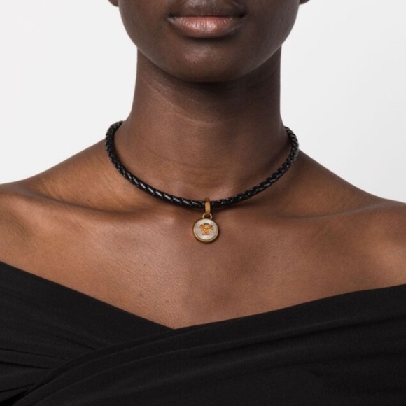 Versace Leather Biggie Necklace - Picture 4 of 8